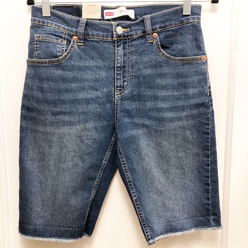 Levi’s 511 Slim Cut-Off Raw Edge Jean Shorts-New With Tags